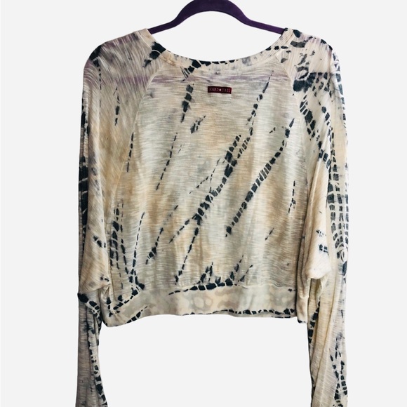 Hard Tail Forever Boho Hippie Pane Raglan Sleeve Velour Tie Dye Top Small - Picture 5 of 10